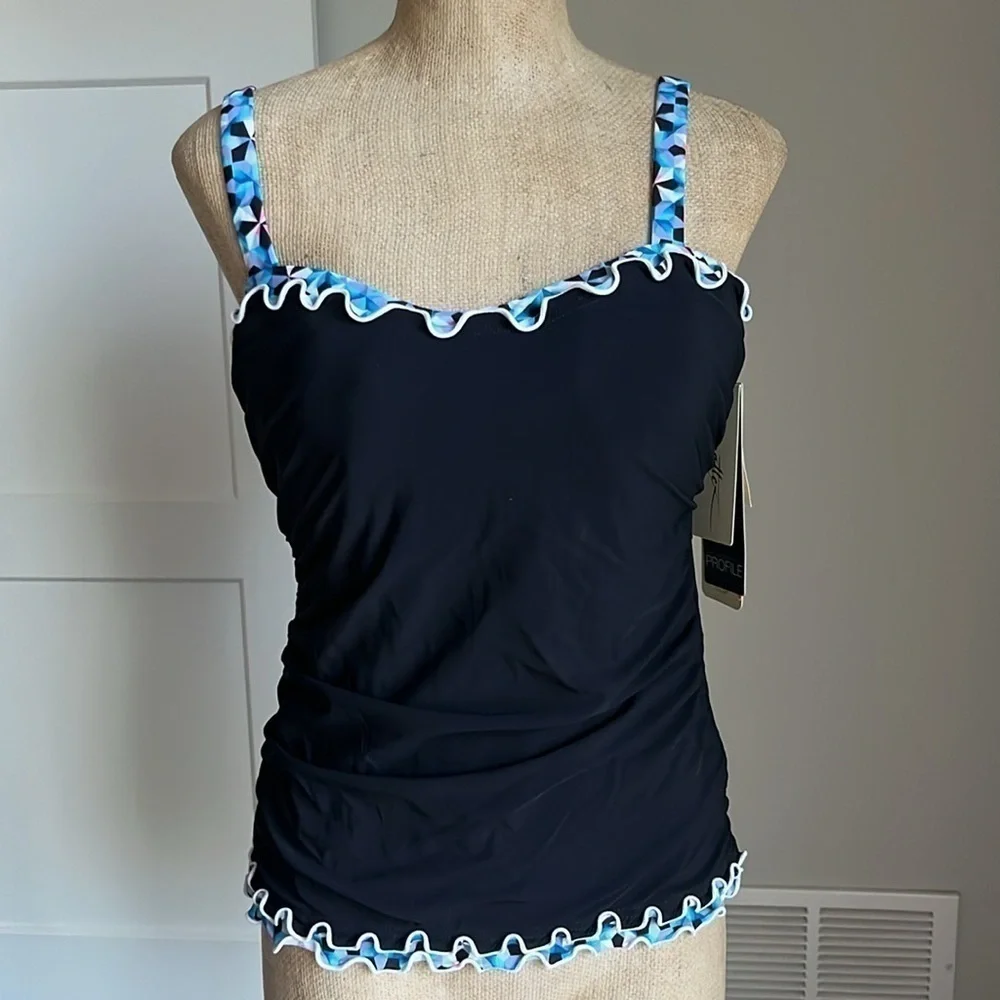 Profile By Gottex Tankini Swim Top 36D NWT